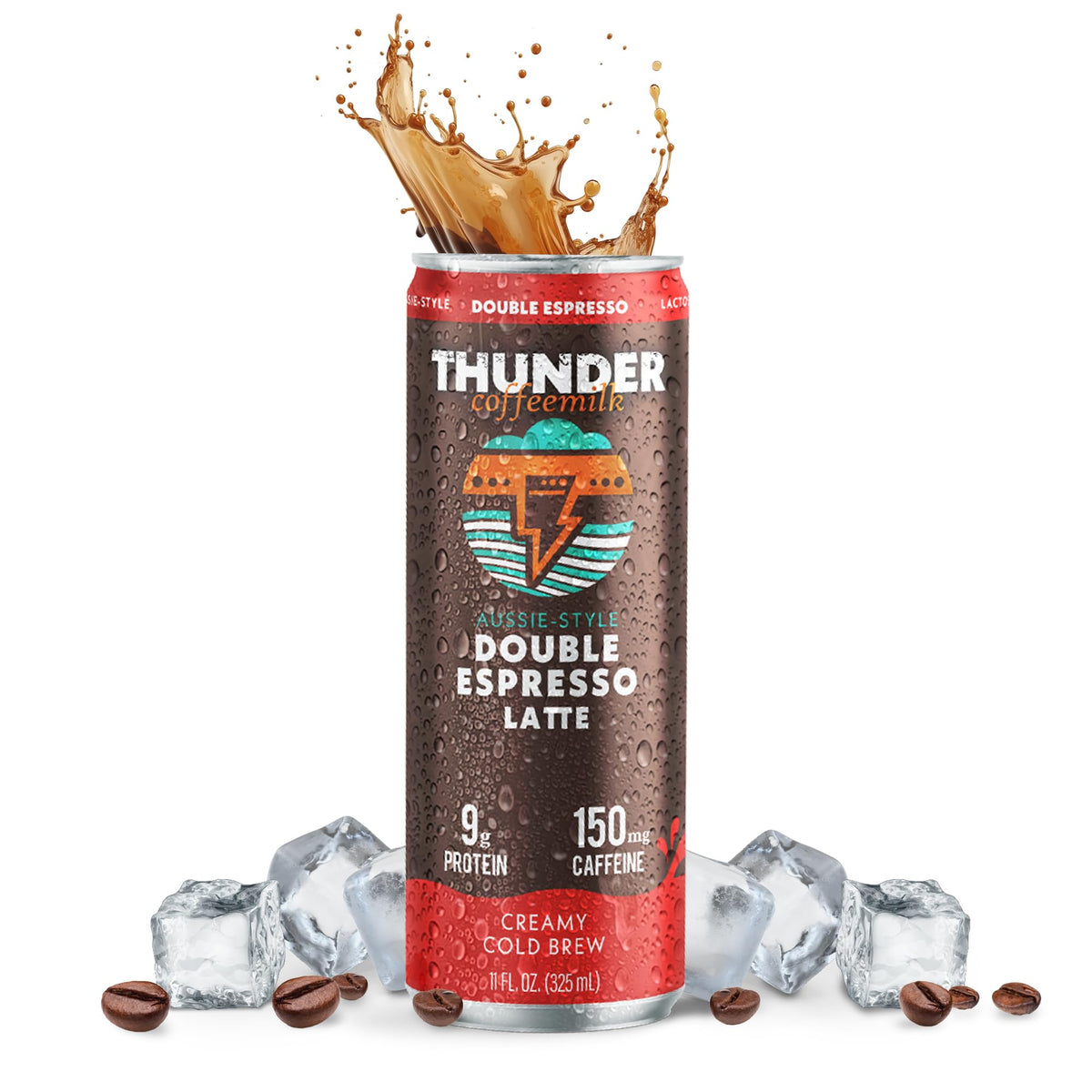 Thunder Coffeemilk front packaging showing branding and 11 oz can for clear choice