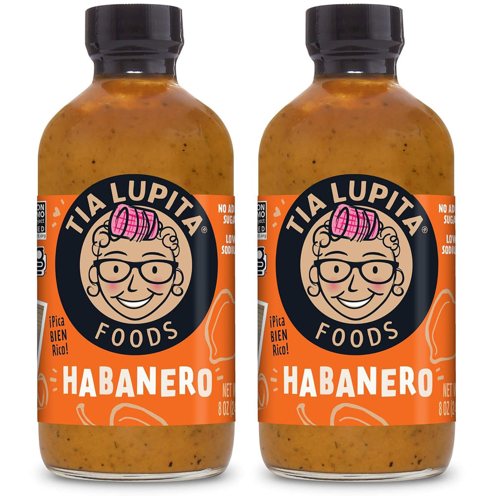 Tia Lupita front packaging showing 8 oz bottle and bold label for easy identification