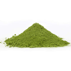 Tian Hu Shan matcha latte in cup demonstrating vibrant color and froth