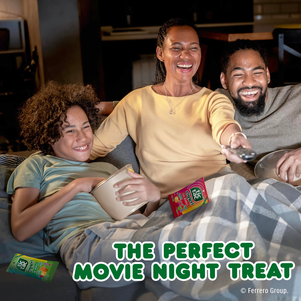 Tic Tac candies in bowl styled for movie night enjoyment