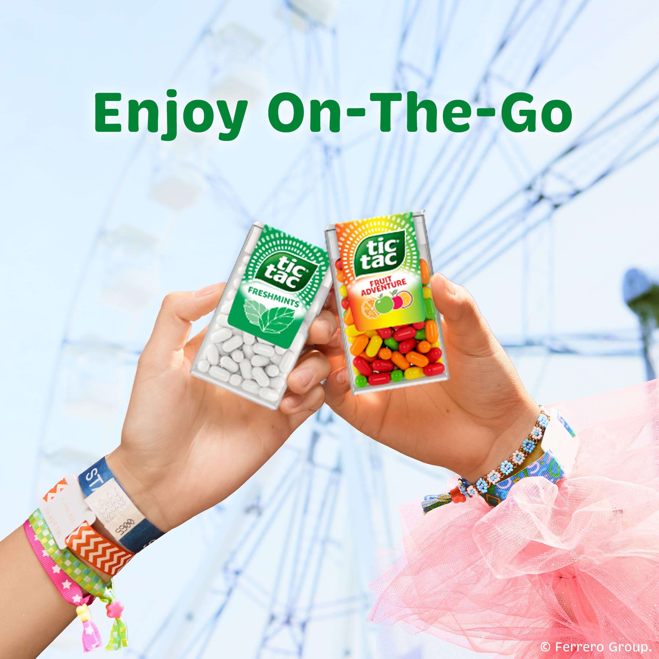 Tic Tac inside a purse showing travel-ready freshness and easy storage benefit