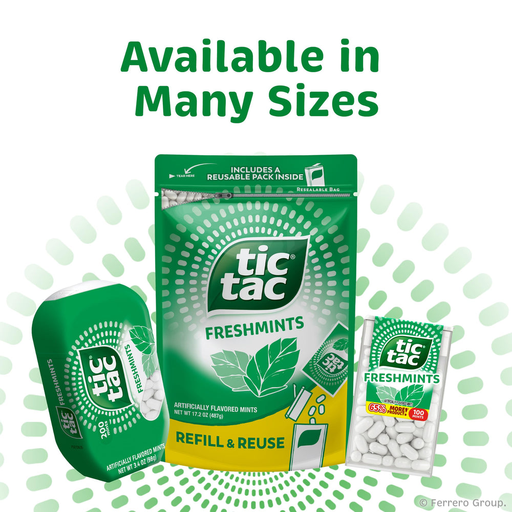 Tic Tac label and ingredient panel showing gluten-free, non-GMO clarity benefit