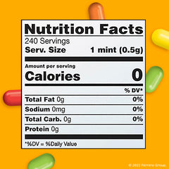 Tic Tac bottle flipped open showing resealable top for easy access