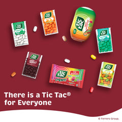Tic Tac pack held in hand showing size and portability for easy carrying