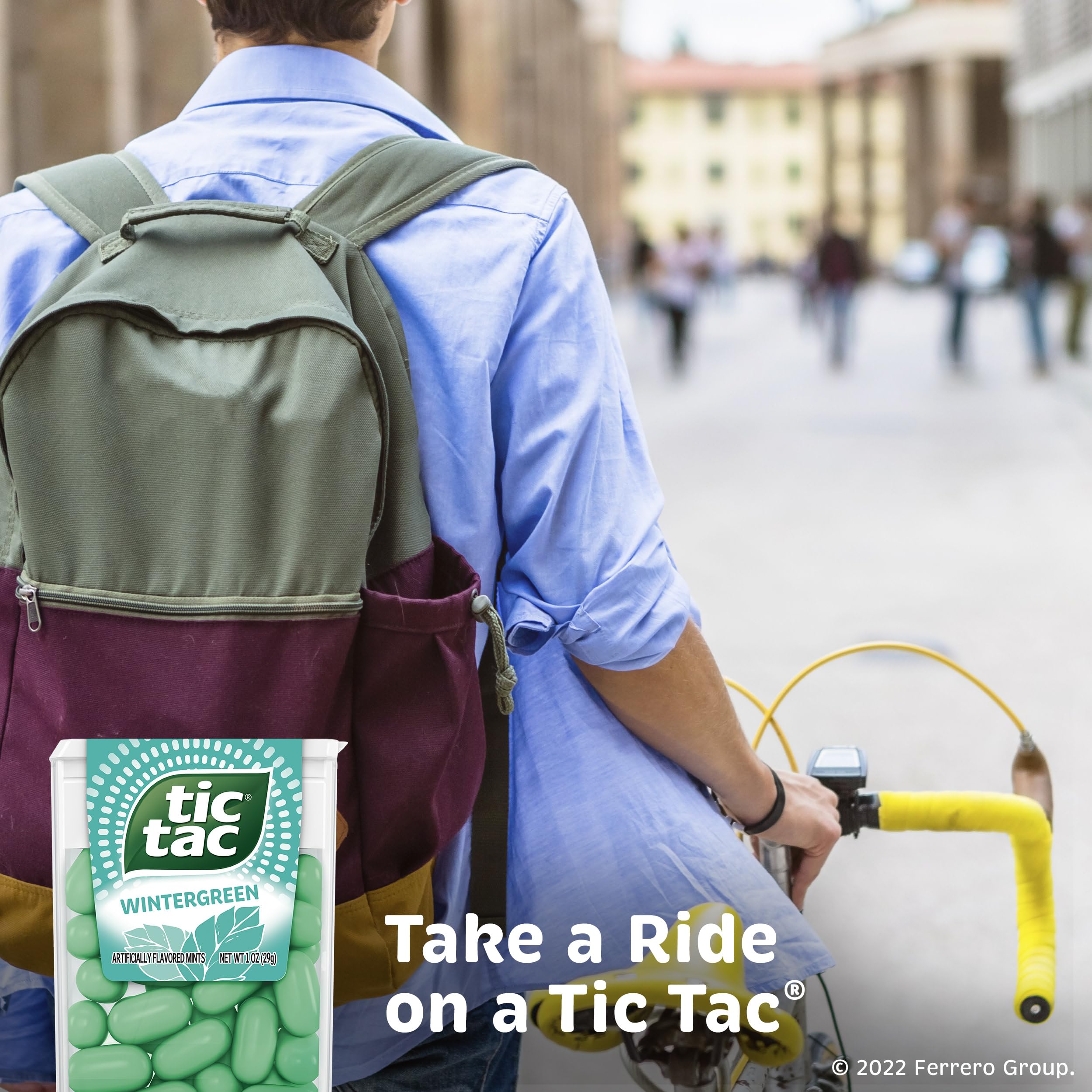 detailed texture of Tic Tac mint surface emphasizing crisp dissolve