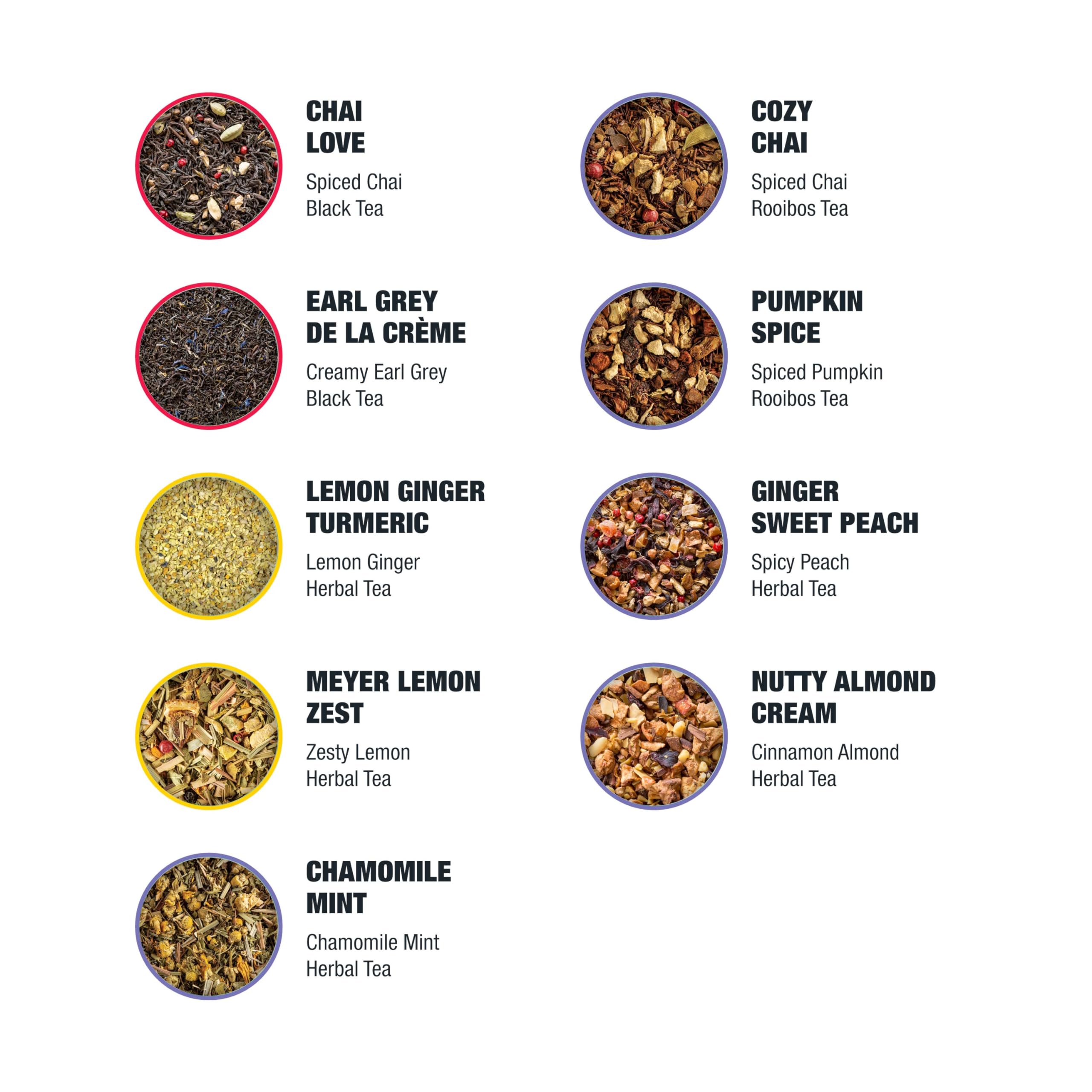 Tiesta Tea brewed hot cup in hands illustrating warmth and aroma from an autumn blend