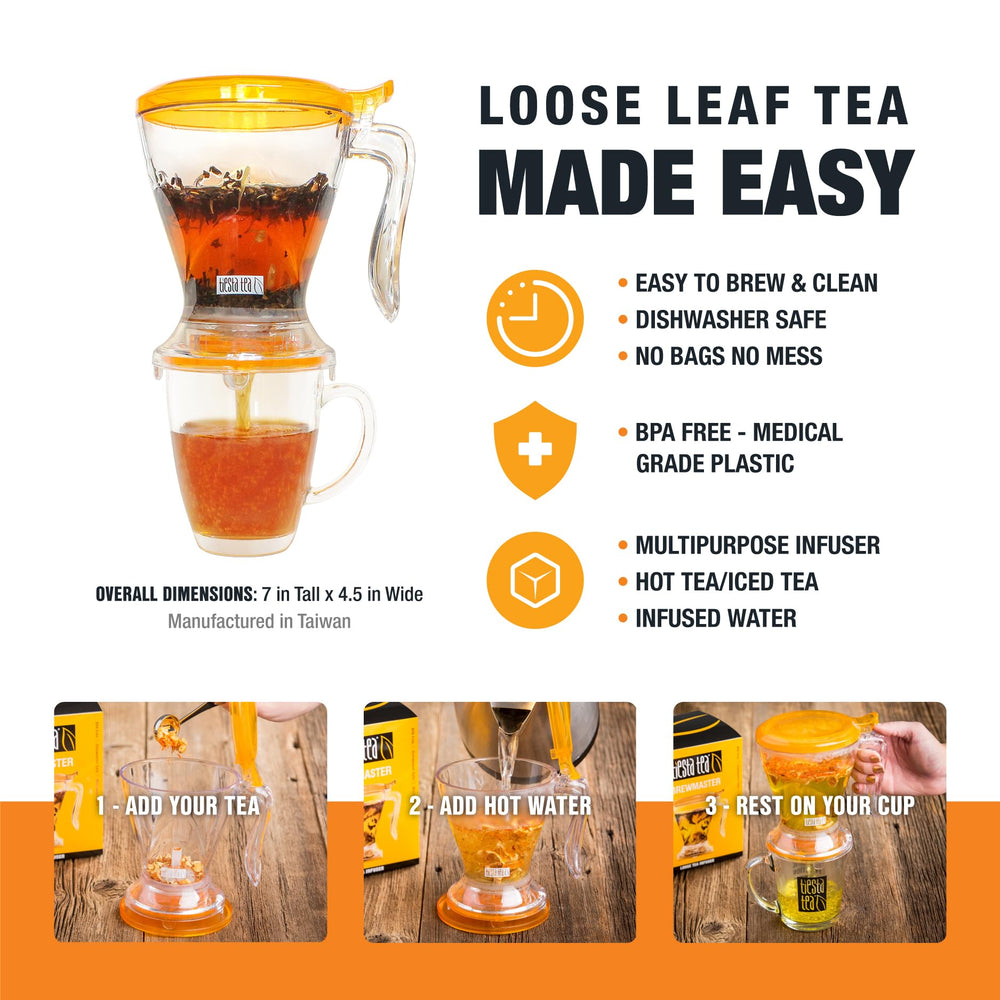 Tiesta Tea steaming cup of Lavender Chamomile for calming enjoyment