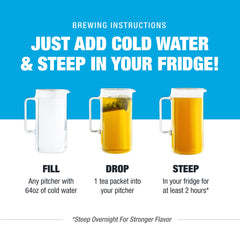 Tiesta Tea cold-brew poured over ice with bright color and thirst-quenching benefit