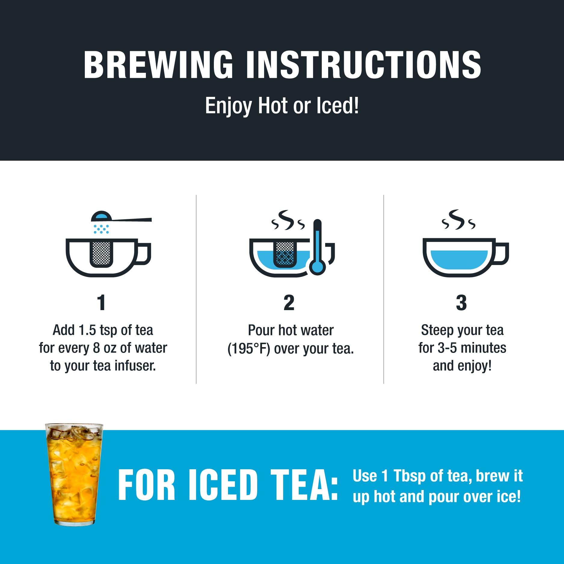 Tiesta Tea iced tea pitcher prepared from concentrate for refreshing cold drink