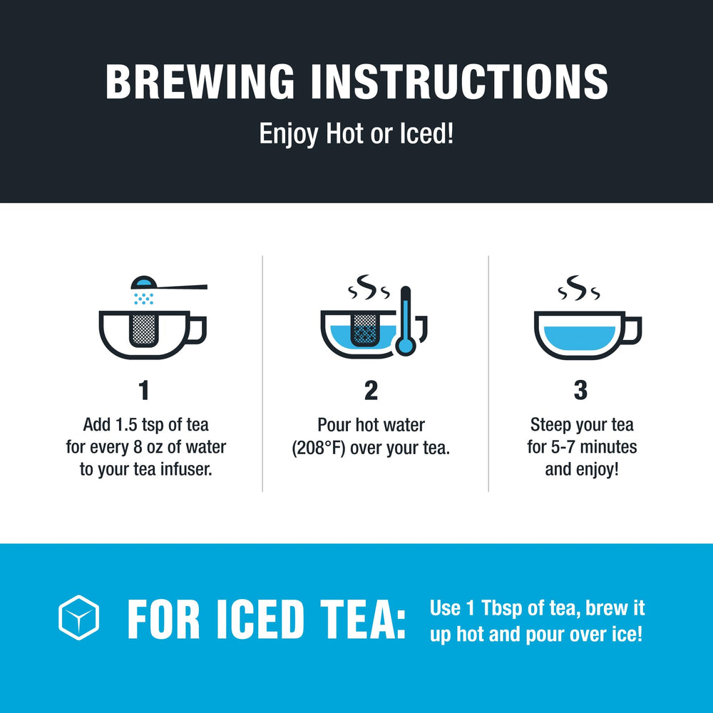 Tiesta Tea cup with honey jar suggesting optional sweetening and versatile serving ideas