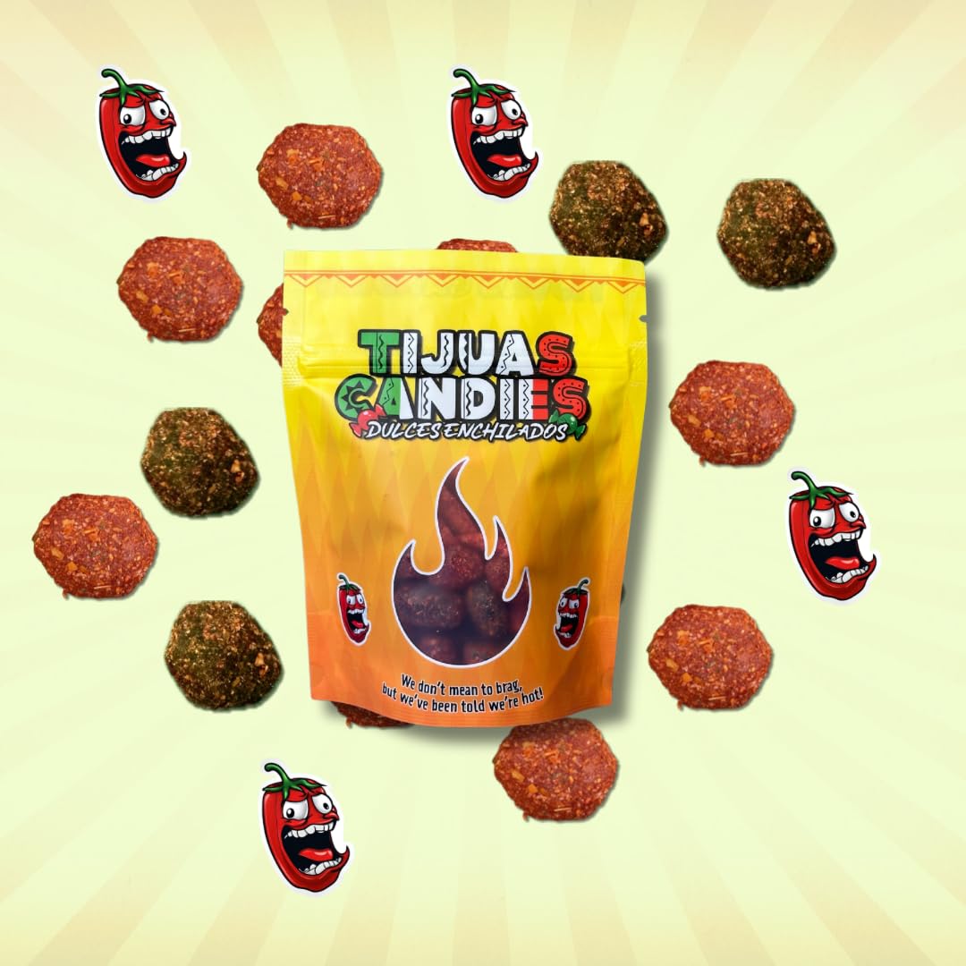 Tijuas Candies in hand to show size and portion, useful for serving decisions
