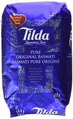Tilda front packaging showing product and weight, clear branding and convenience