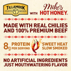 Tillamook Country Smoker close-up of sausage texture and honey-chili glaze highlighting bold taste