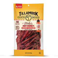 Tillamook Country Smoker front package showing Mike's Hot Honey flavor and convenience