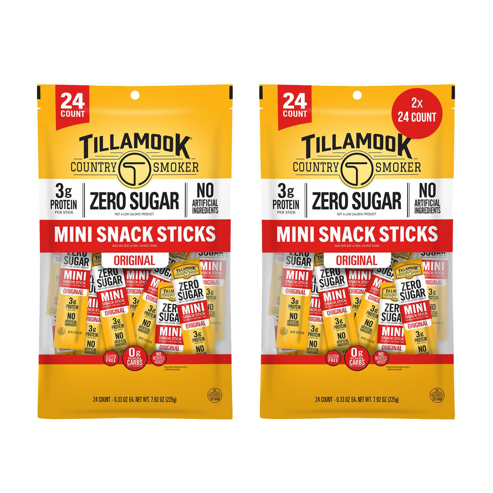 Tillamook Country Smoker front packaging showing 48-count convenience and shelf-ready design