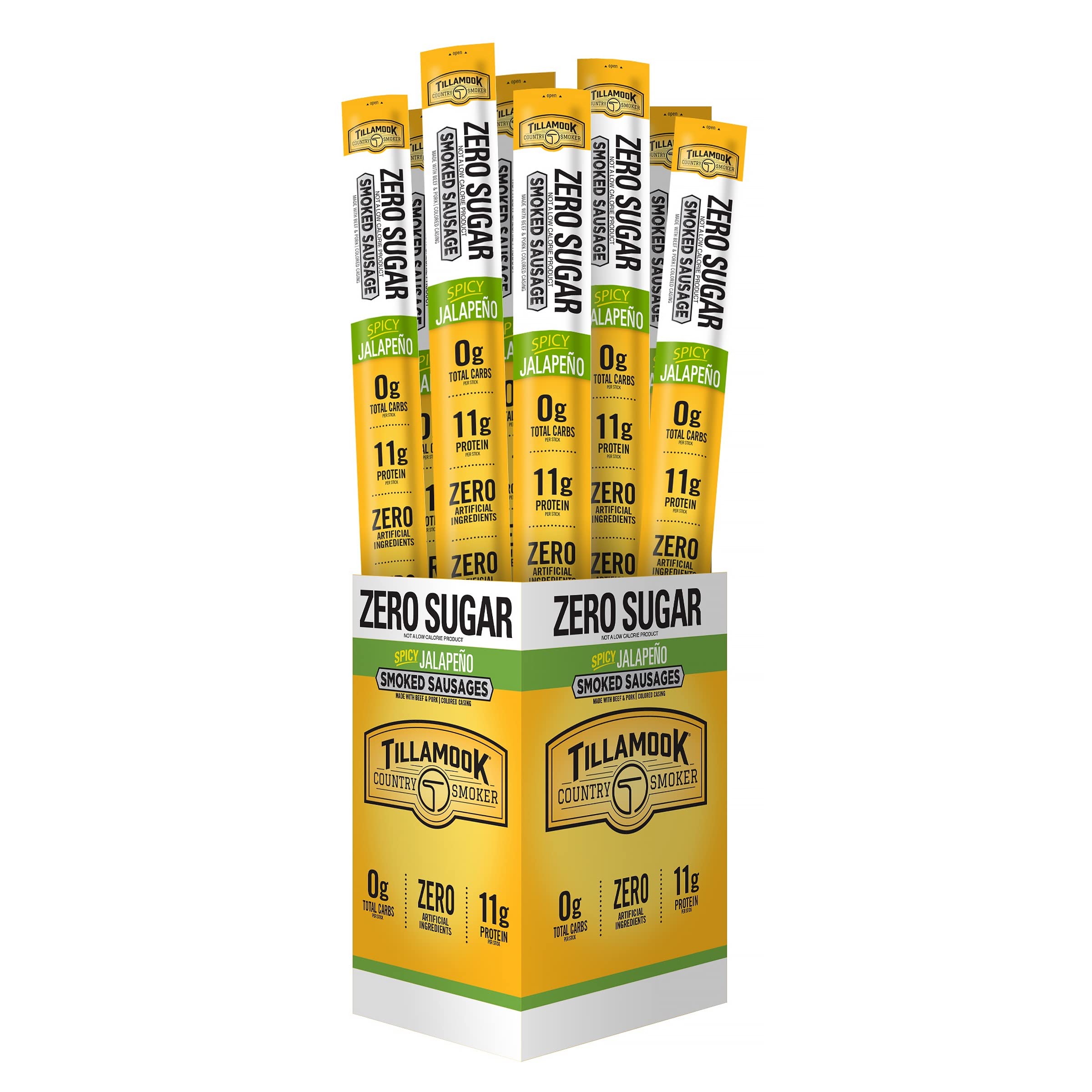 TILLAMOOK COUNTRY SMOKER front packaging showing product benefits and count