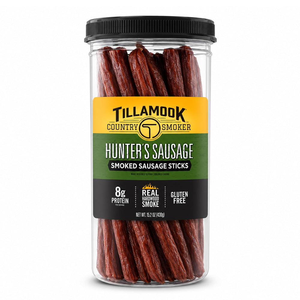 Tillamook Country Smoker front jar shot showing brand and label benefit
