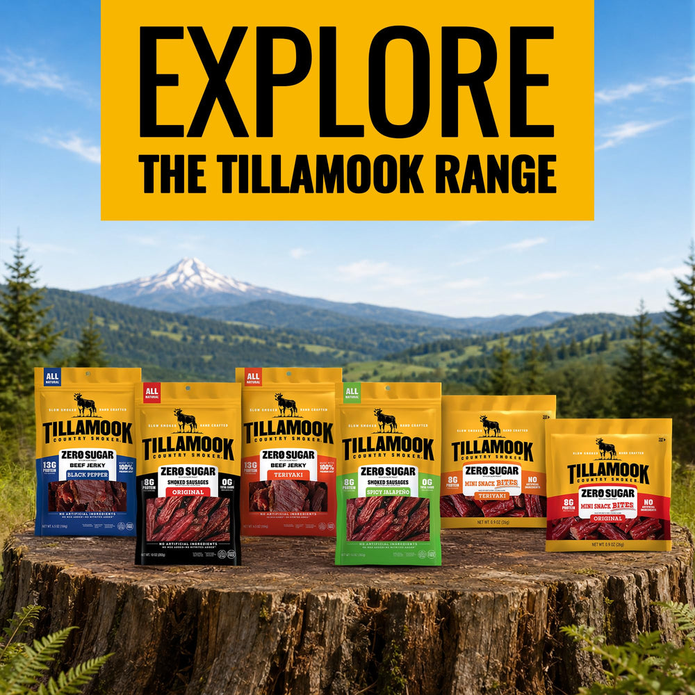 Tillamook Country Smoker in a packed lunch displaying portable protein