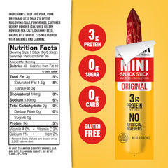 Tillamook Country Smoker individually wrapped mini sticks highlighting easy grab-and-go packing