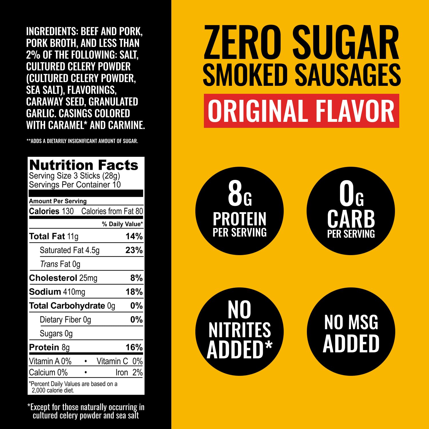 Tillamook Country Smoker nutrition label closeup showing macros