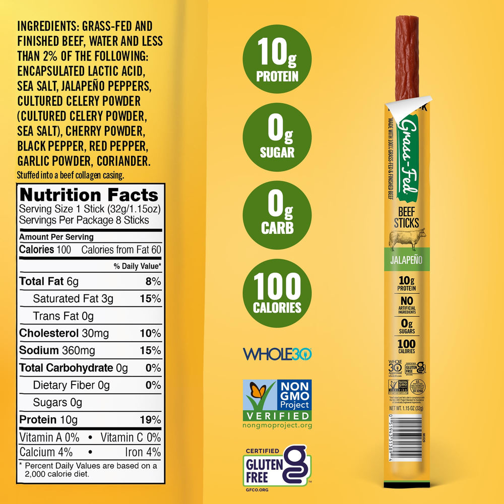 Tillamook Country Smoker stick held in hand demonstrating portable snack size