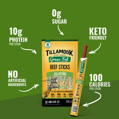 Tillamook Country Smoker close-up of beef stick texture highlighting real smoke