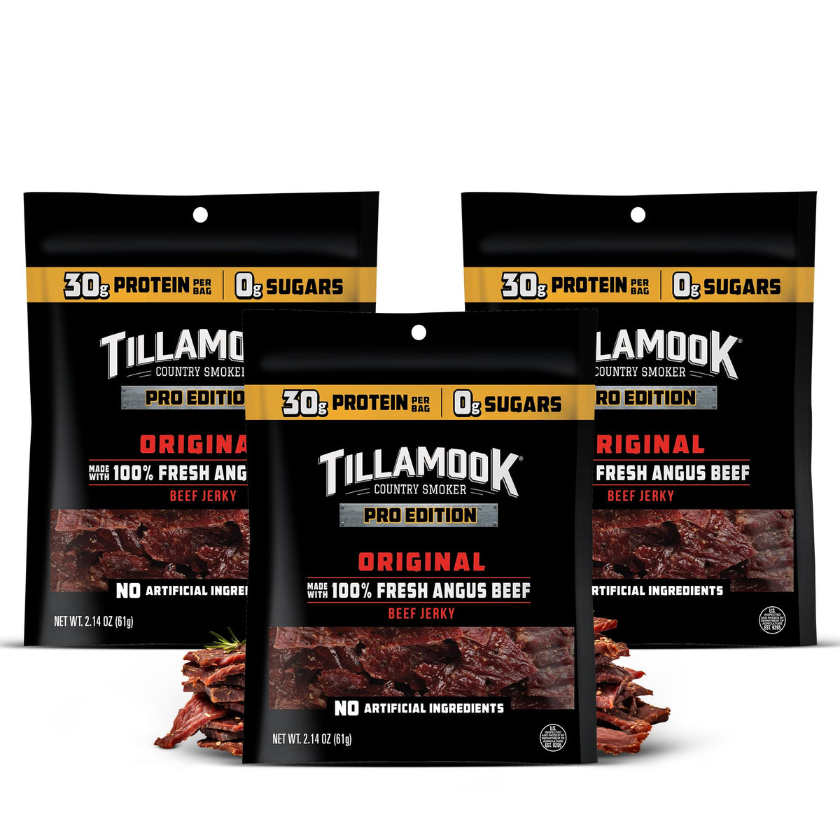 Tillamook Country Smoker front packaging showing PRO label and benefits