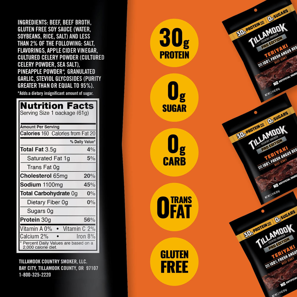 Tillamook PRO jerky in gym bag showcasing on-the-go fuel for workouts