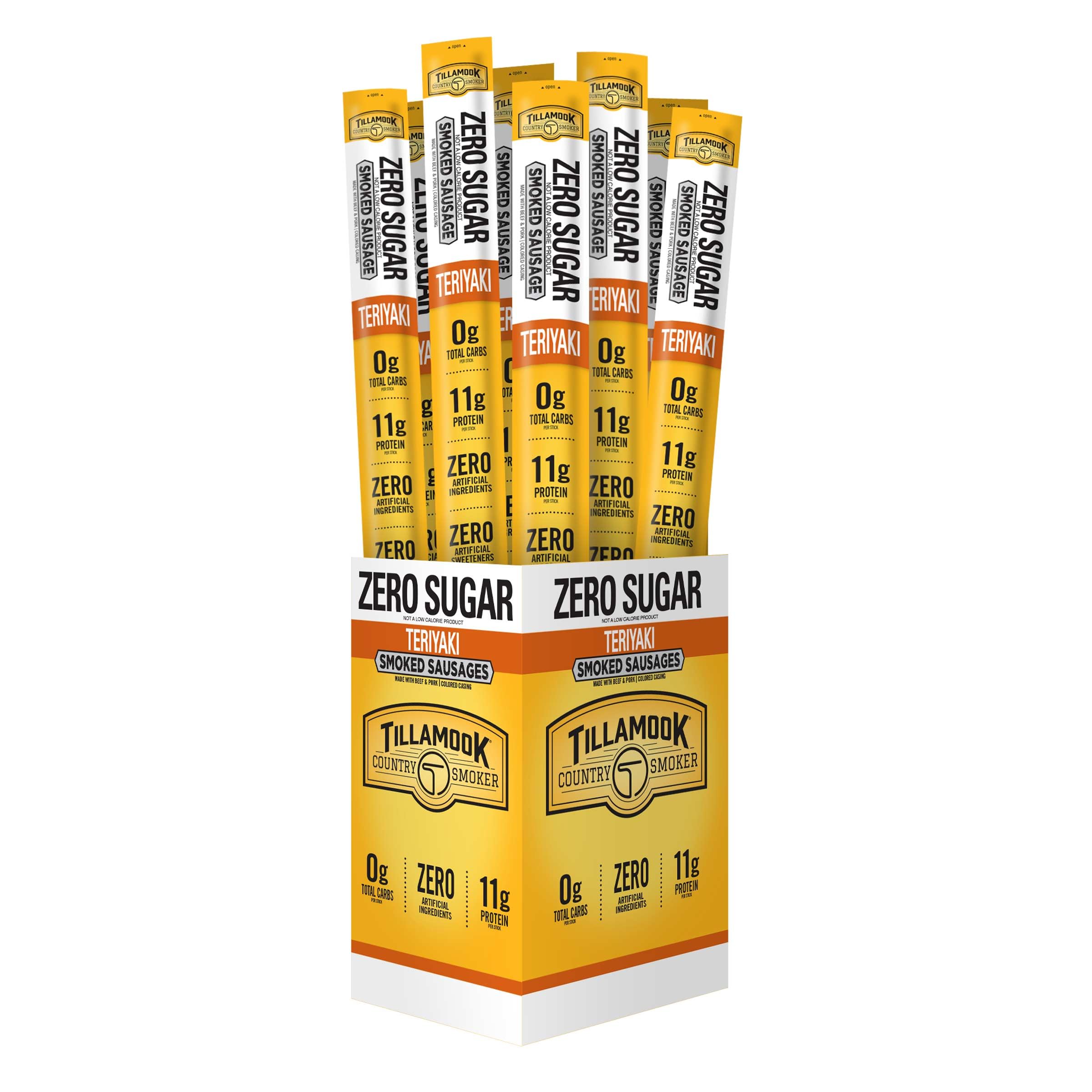 tillamook teriyaki front package showing count and keto benefit