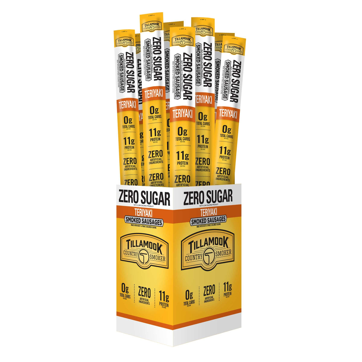 tillamook teriyaki front package showing count and keto benefit