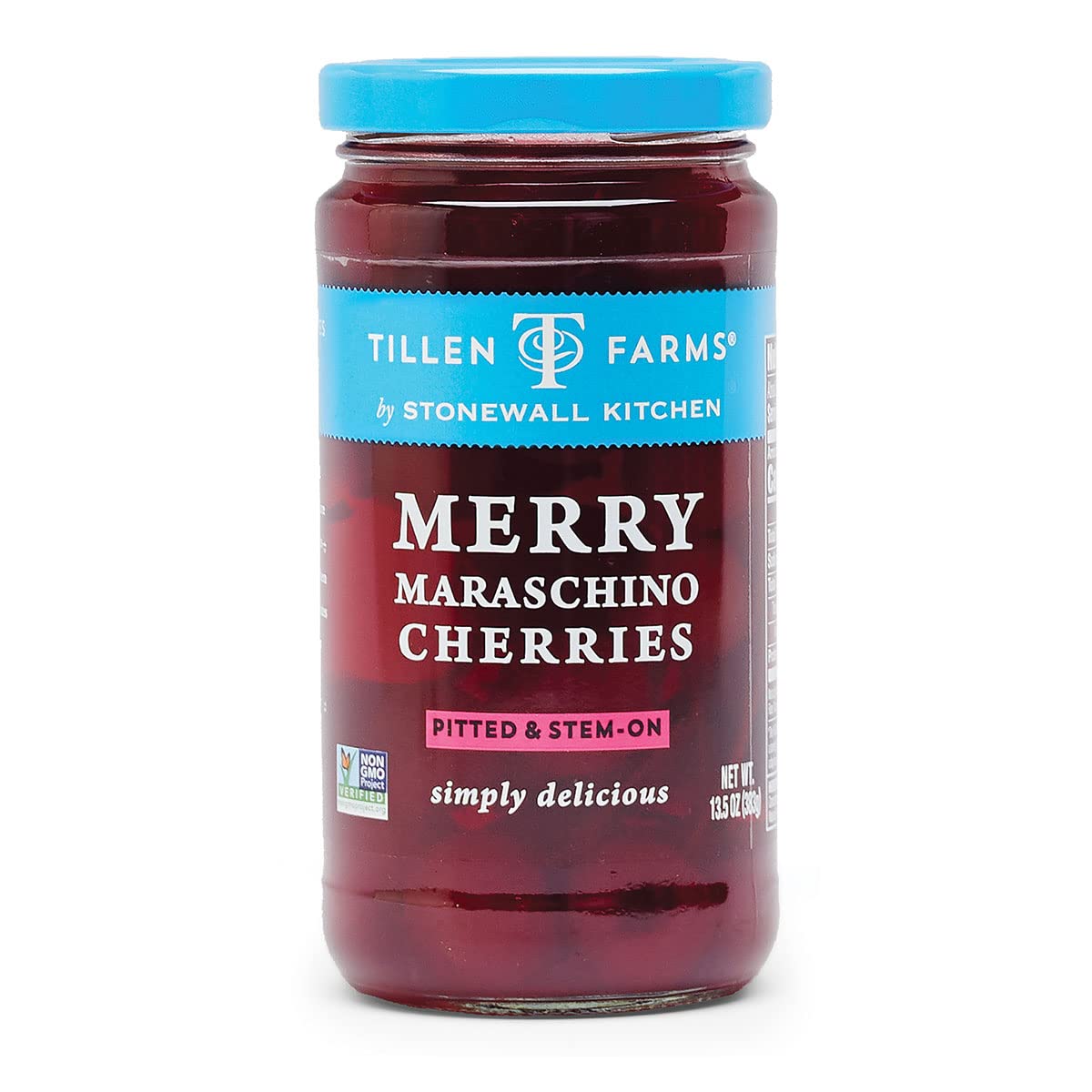 Tillen Farms jar front showing label and size for pantry-ready garnish