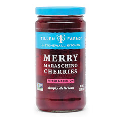 Tillen Farms jar front showing label and size for pantry-ready garnish