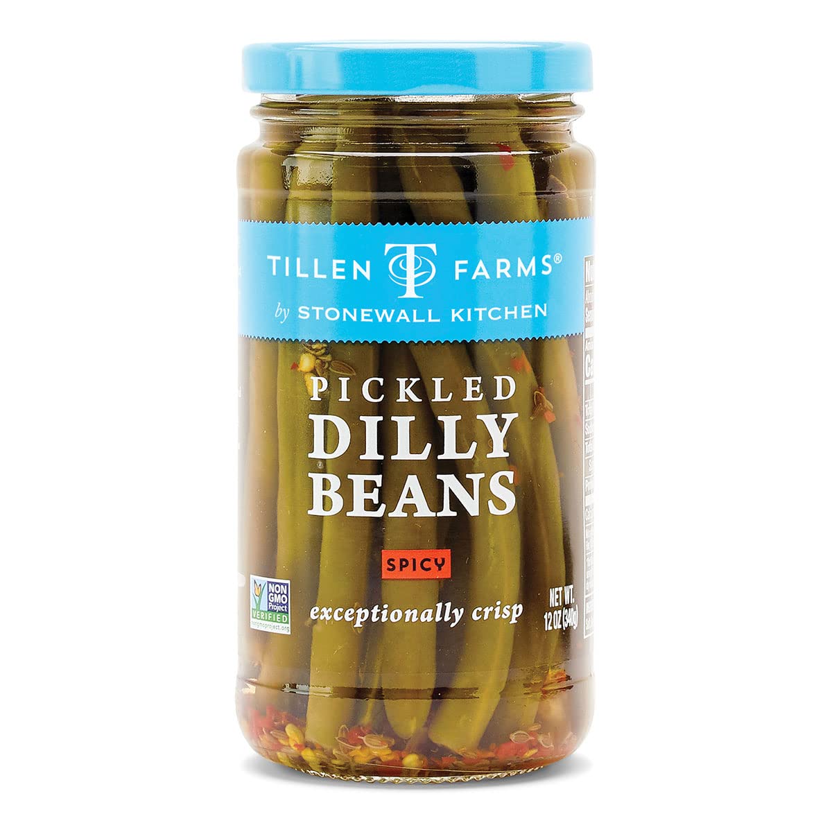 tillen farms front jar showing label and 12 oz size, clear view of product benefits