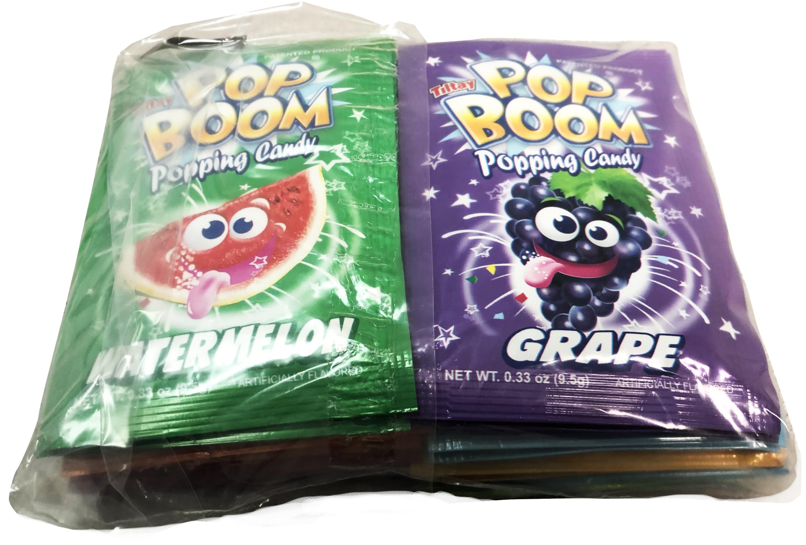 TILTAY POP BOOM spread of ten flavors displaying color variety and fun
