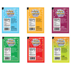 TILTAY POP BOOM single 0.33 oz pouch held upright for portion clarity