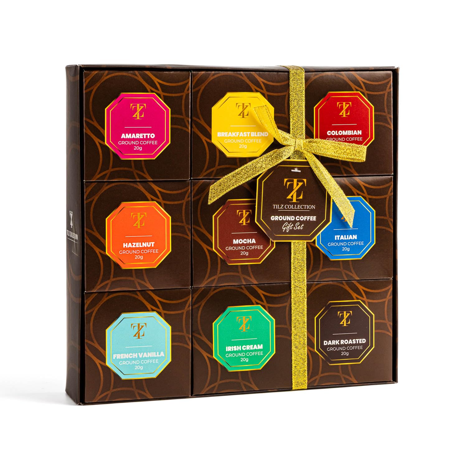 Tilz collection arranged for tasting demonstrating sampler versatility