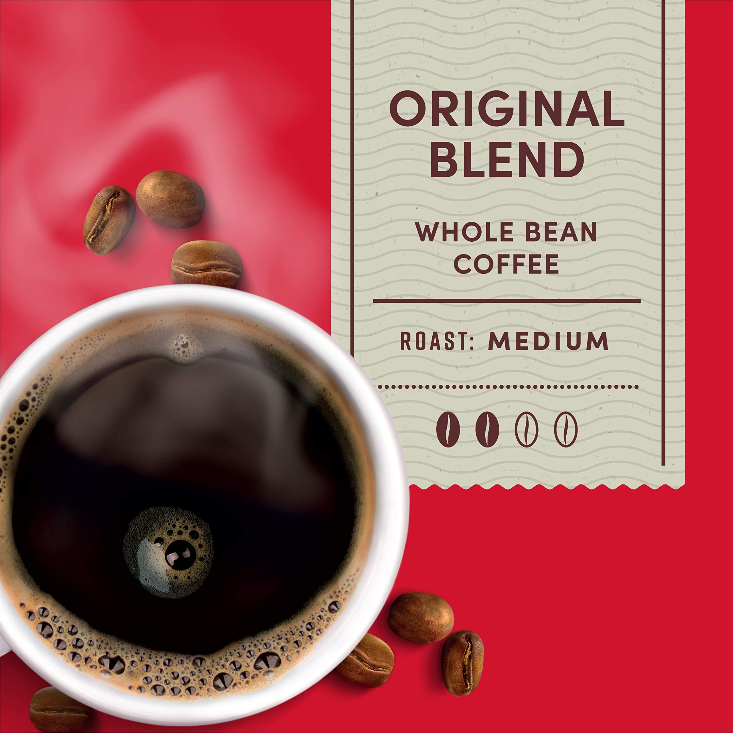 Close-up of Tim Hortons beans showcasing texture and roast quality for aroma