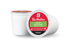 Tim Hortons K-Cup 30-count box next to a coffee mug illustrating size and quantity convenience benefit