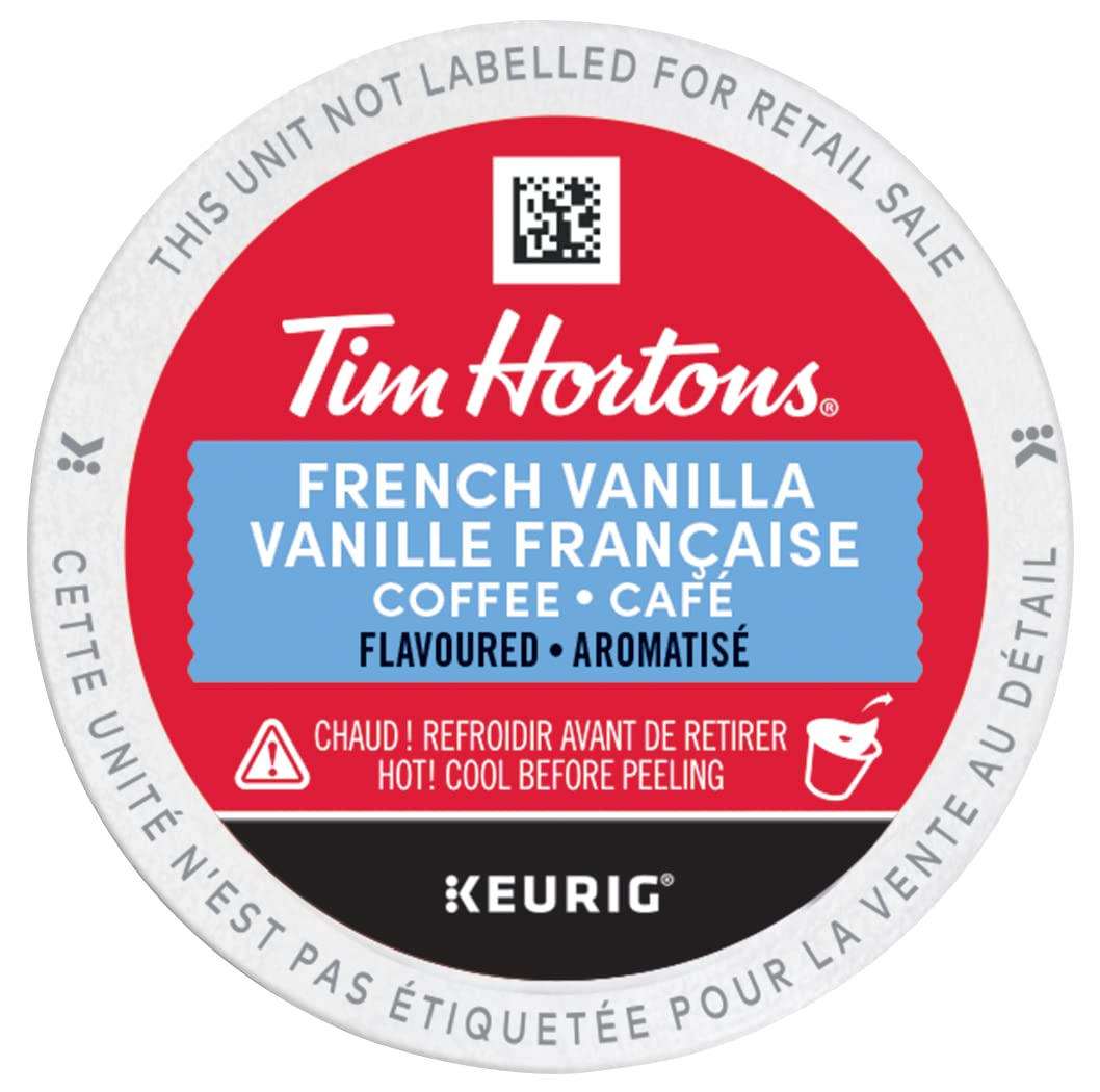 Tim Hortons Decaf K-Cup pouring into cup offering evening-friendly flavor