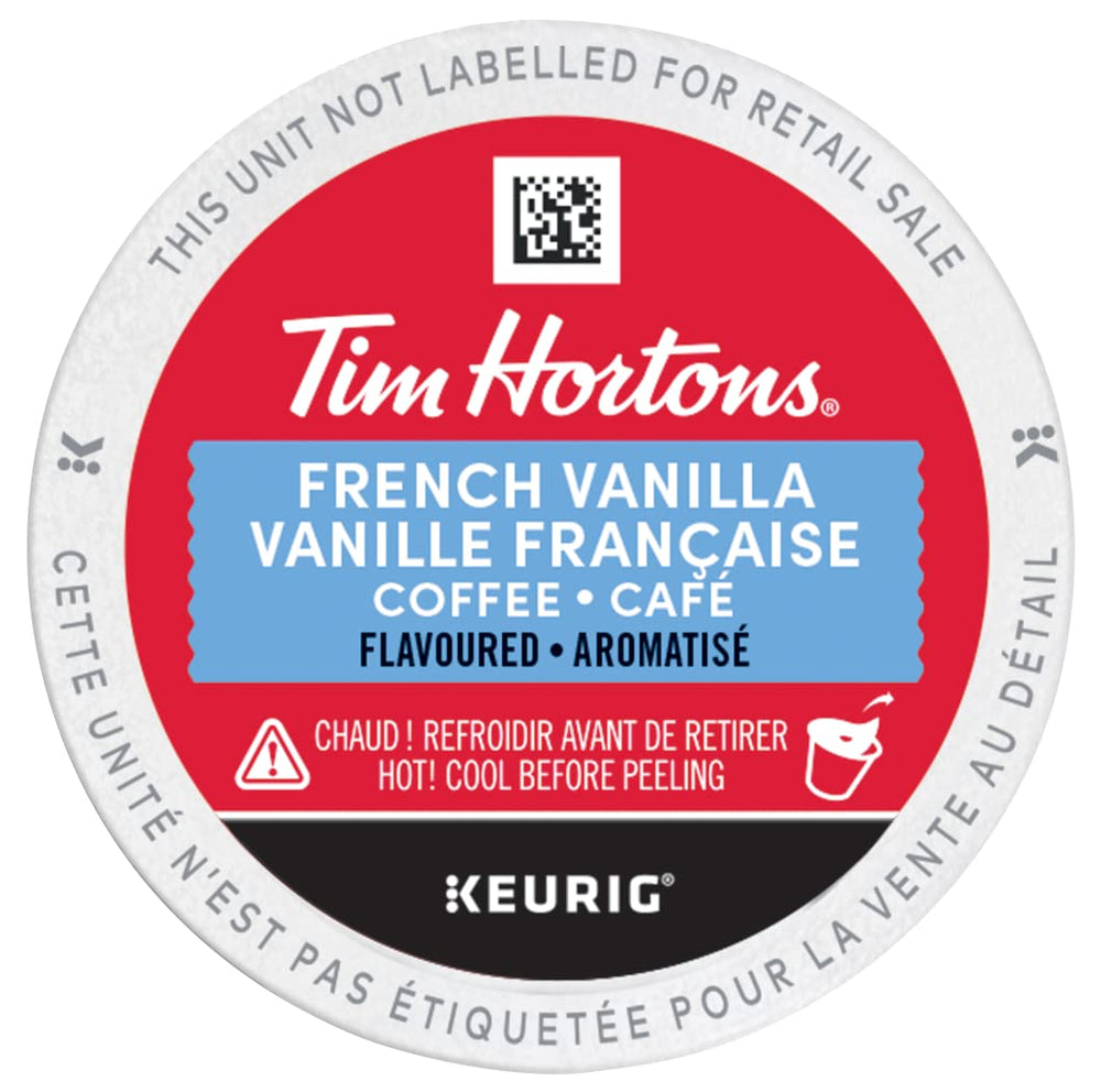 Tim Hortons Decaf K-Cup pouring into cup offering evening-friendly flavor