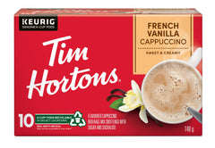 Tim Hortons front box showing 10-count pods and convenient serving