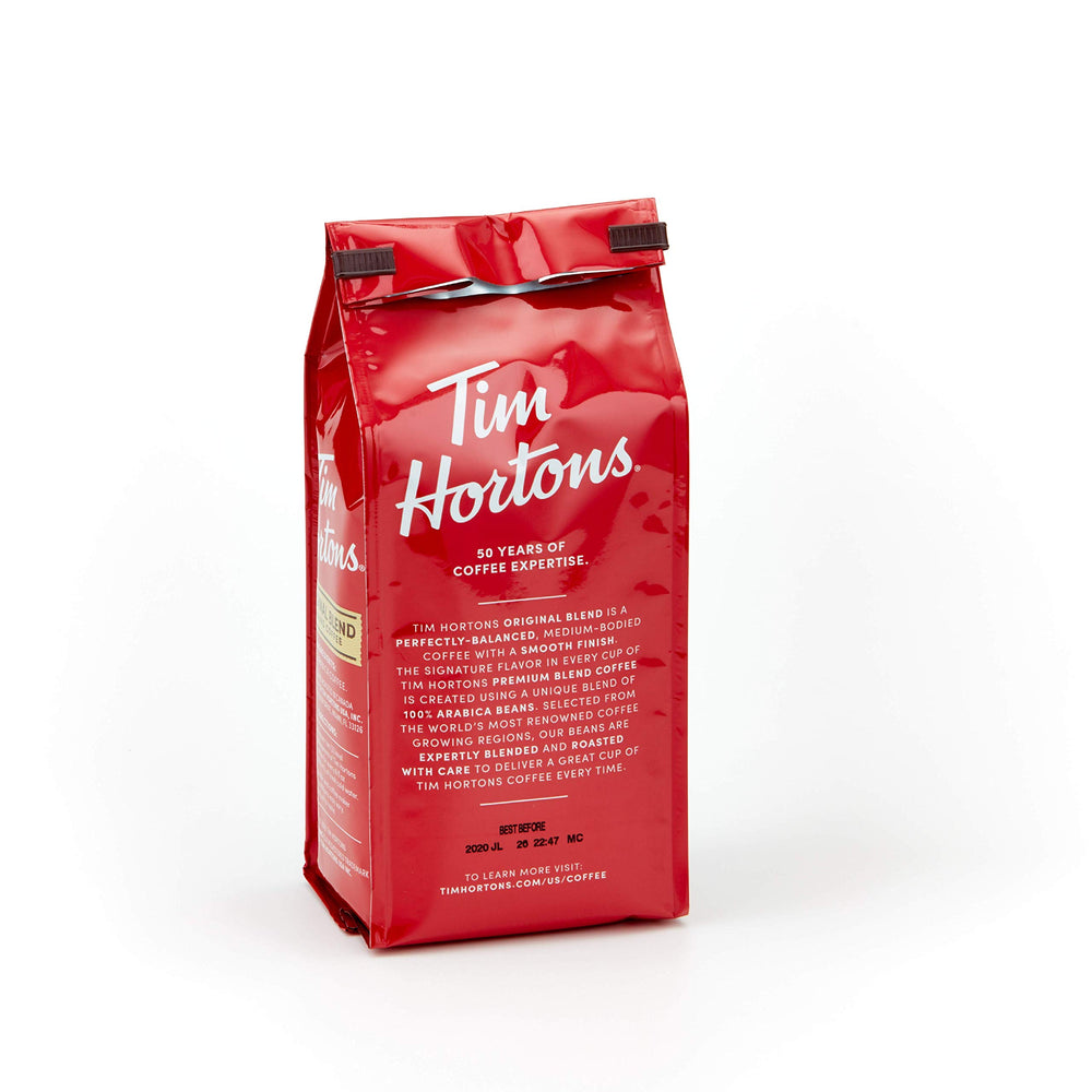 Tim Hortons close-up of ground texture showing uniform grind for consistent brewing