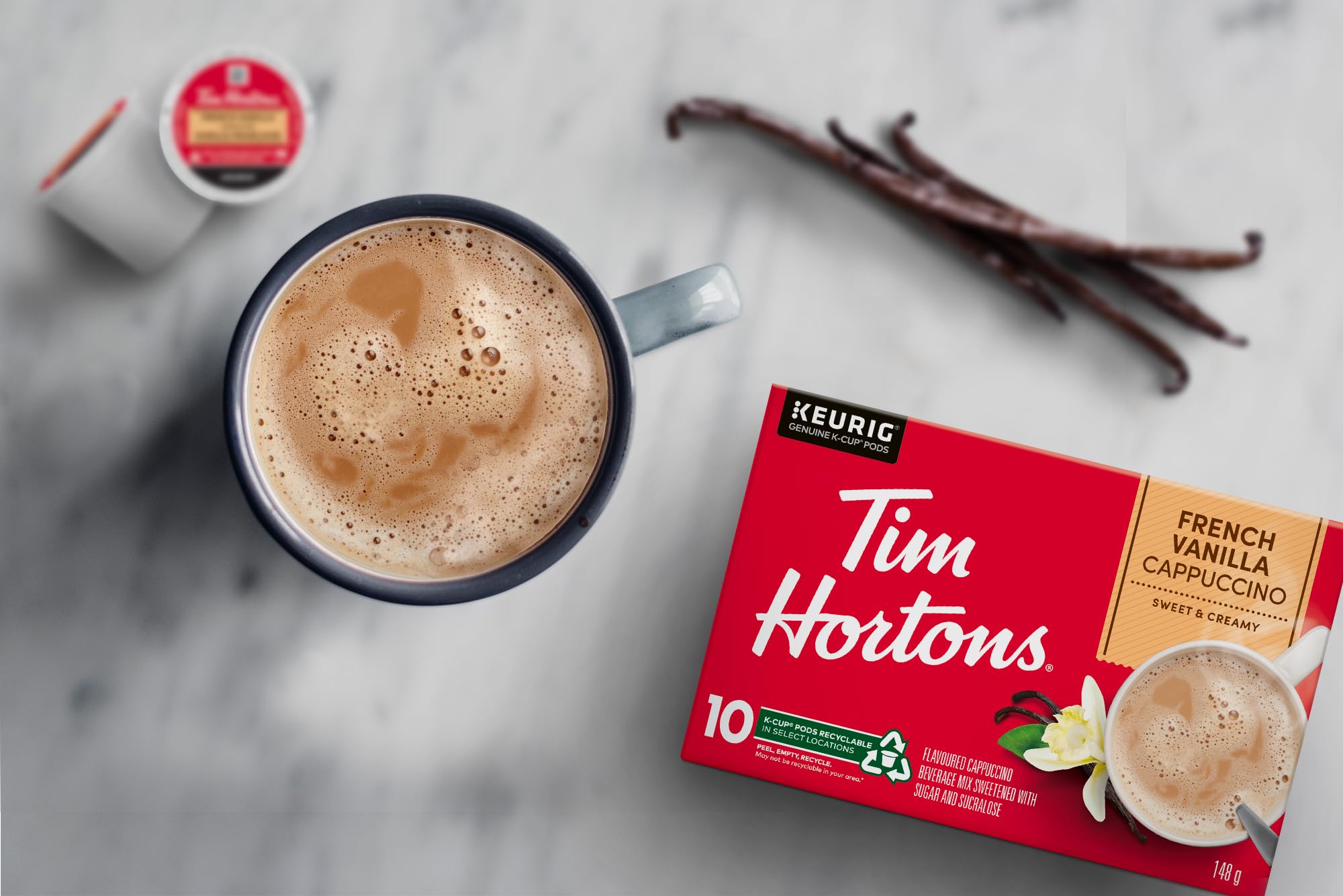 Tim Hortons ingredient and recycling label detail for informed buyers