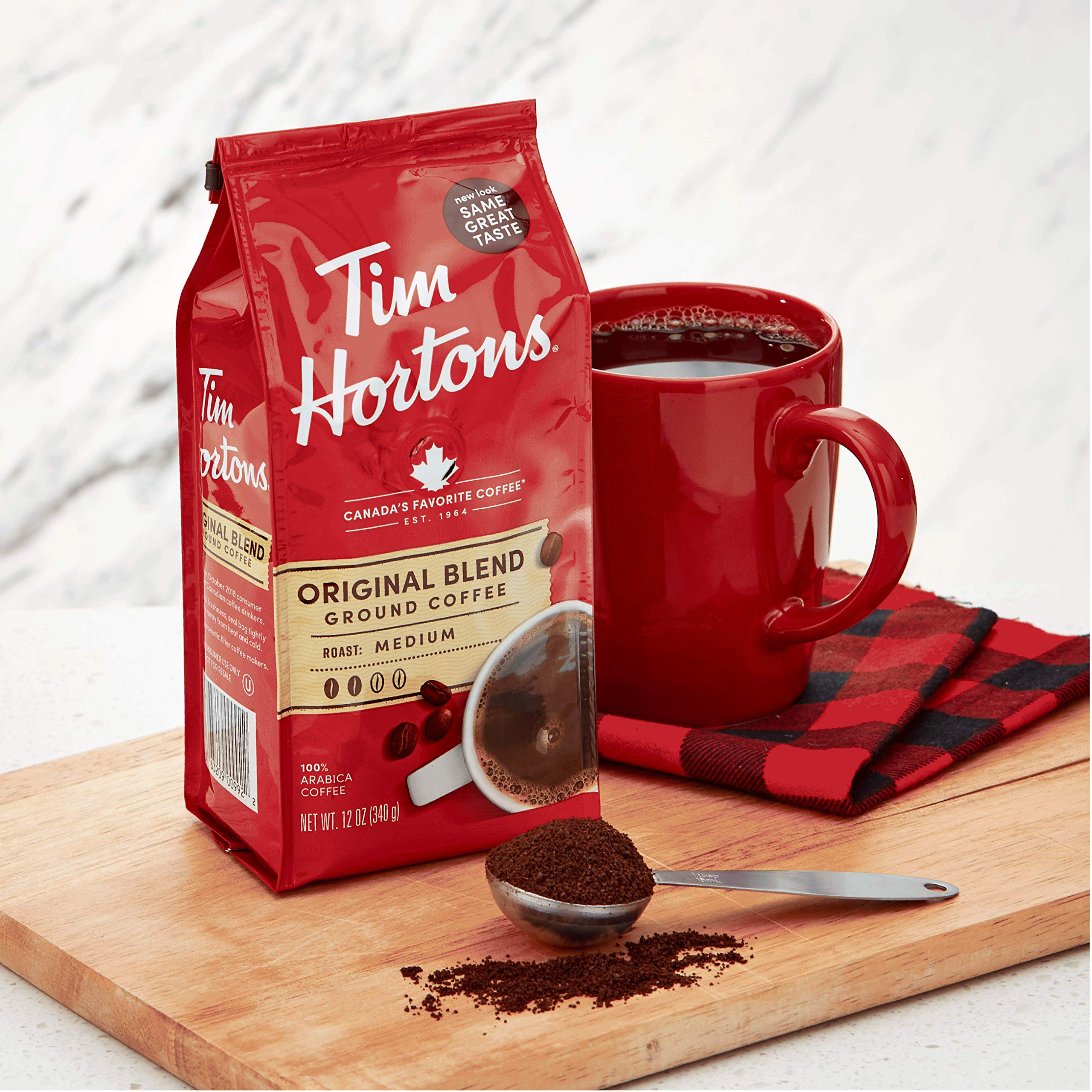 Tim Hortons prepared Double Double cup demonstrating customizable taste with cream