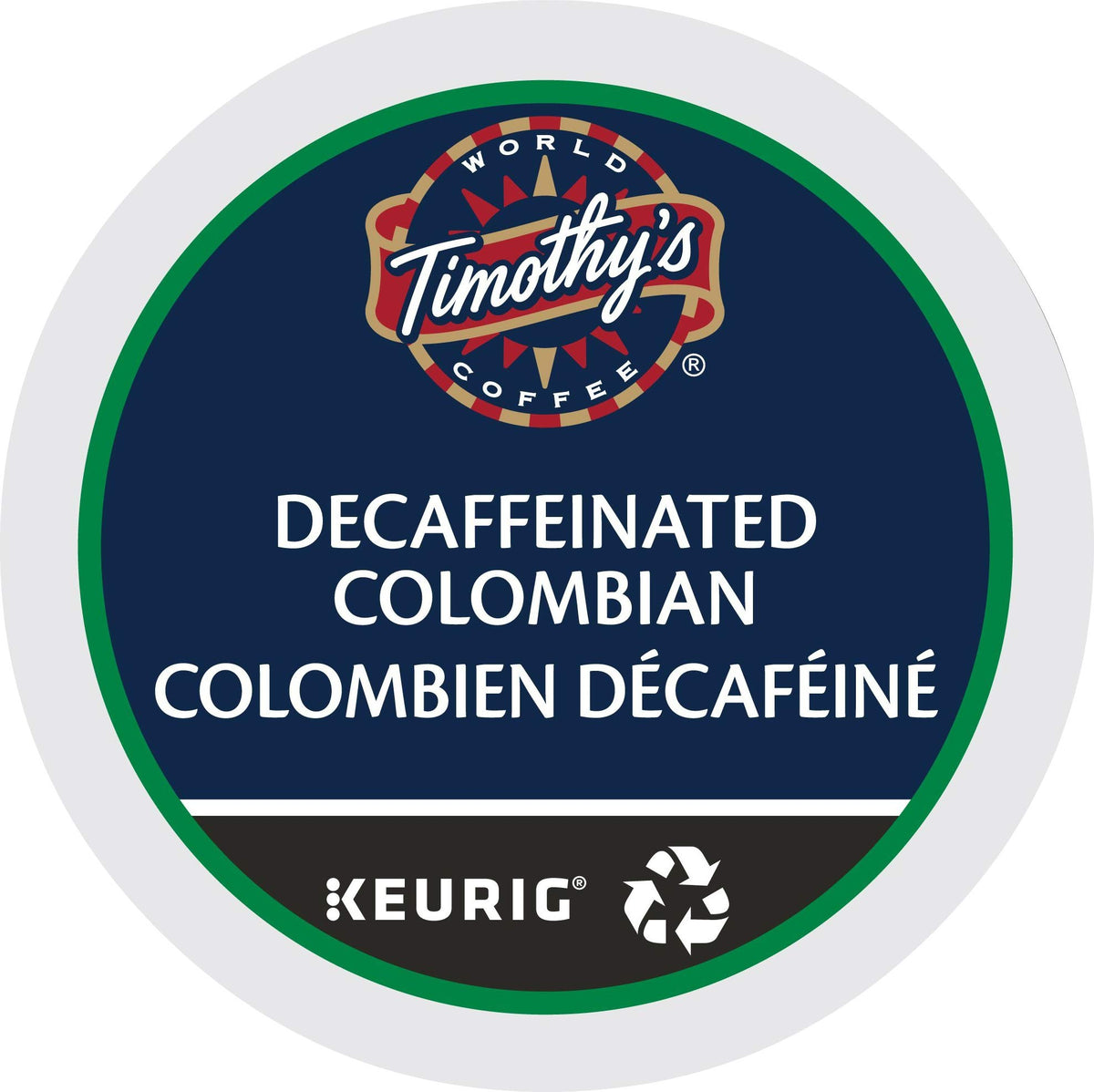 Timothy's World Coffee front packaging showing product and convenience