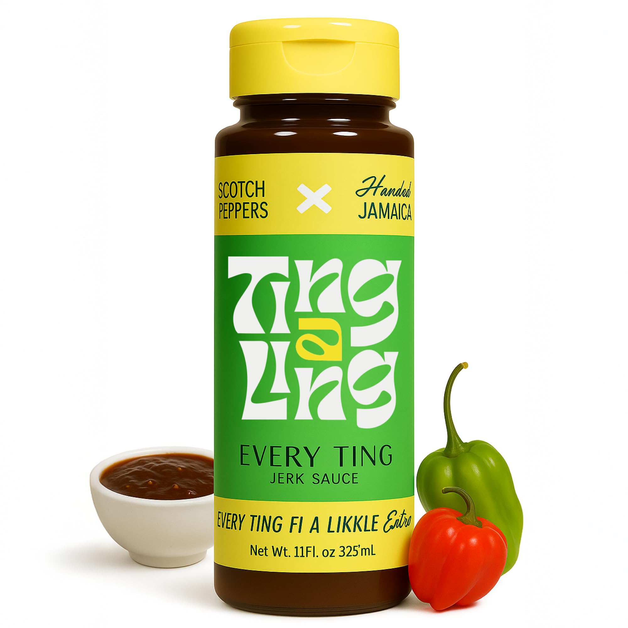 Ting A Ling front label bottle showing bold Jamaican branding and size benefit