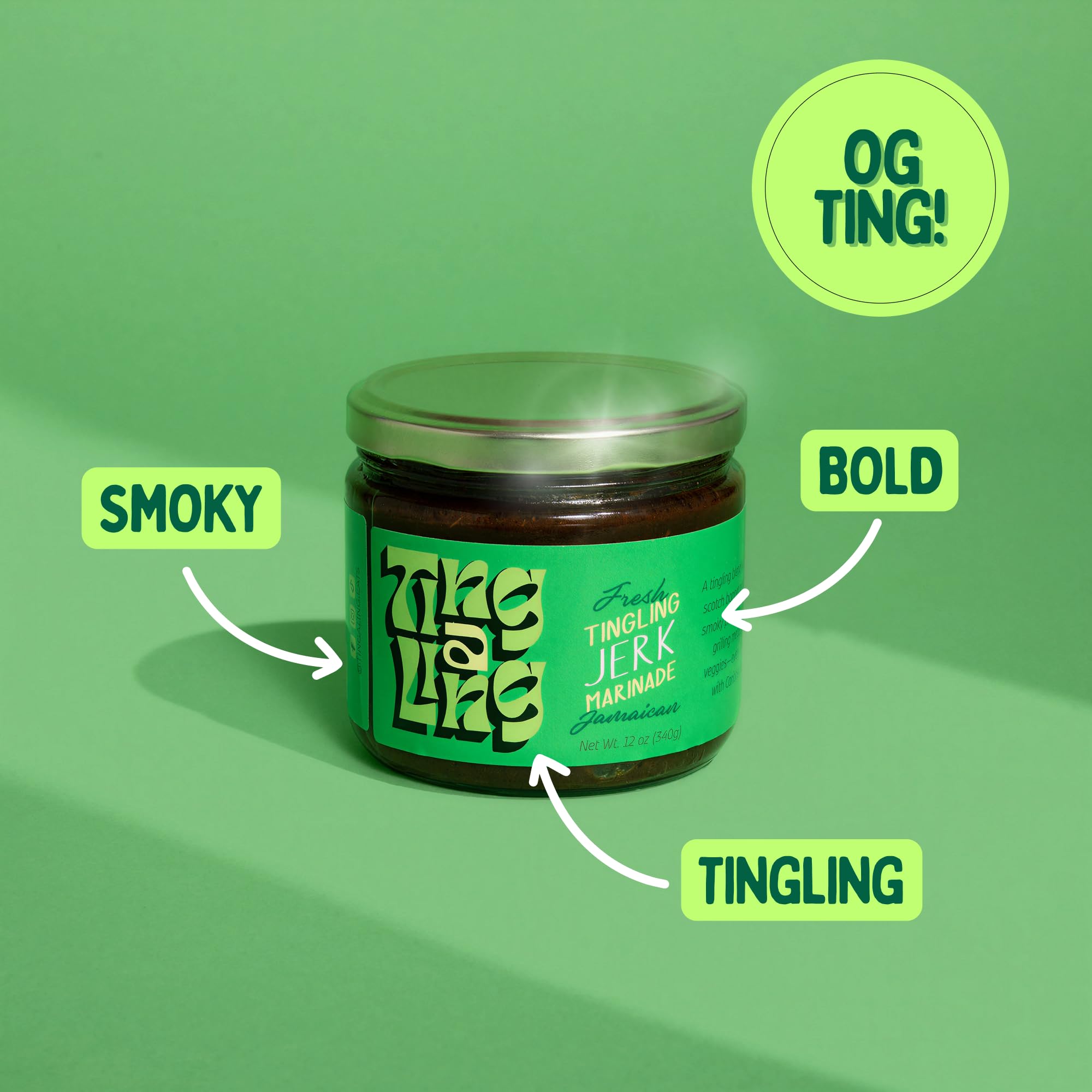 Ting A Ling jar side ingredient list visible to confirm natural ingredients