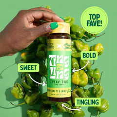 Ting A Ling sauce pouring from bottle illustrating smooth consistency and flavor boost