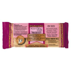 Tinkyada white rice spaghetti front packaging showing gluten-free benefit