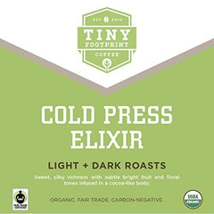 Tiny Footprint Coffee whole beans close-up highlighting roast consistency and aroma benefit